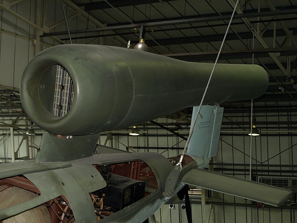 Argus As 014 pulse jet engine of a V-1 flying bomb at the Royal Air Force Museum London.